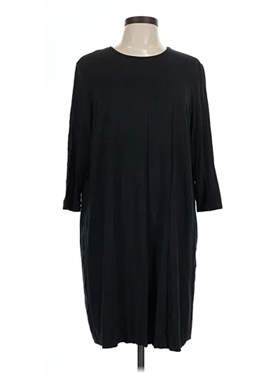Pre-owned Jjill Casual Dress In Black
