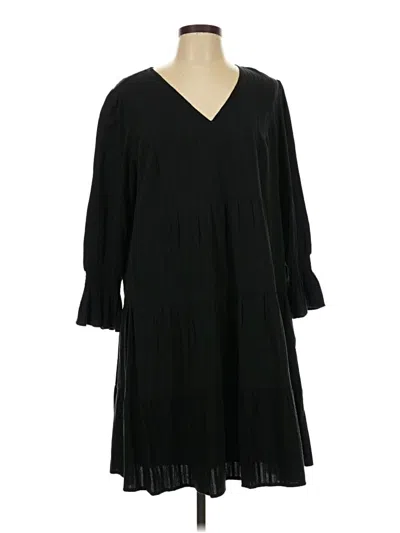 Pre-owned Jjill Casual Dress In Black
