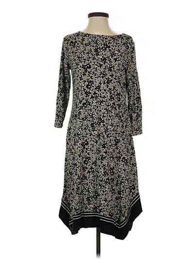 Pre-owned Jjill Casual Dress In Black