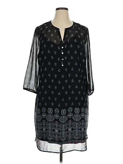 Pre-owned Jjill Casual Dress In Black