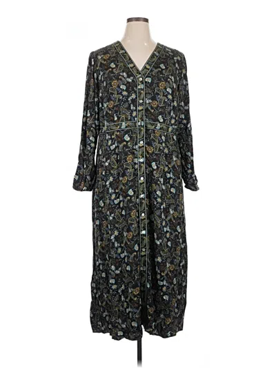 Pre-owned Jjill Casual Dress In Black