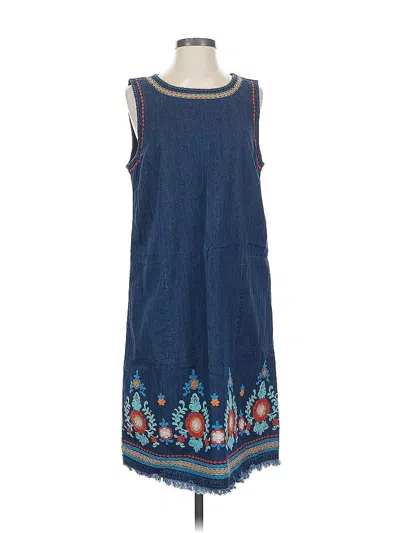 Pre-owned Jjill Casual Dress In Blue