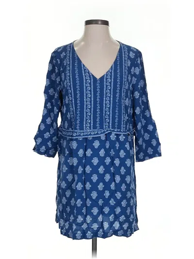 Pre-owned Jjill Casual Dress In Blue