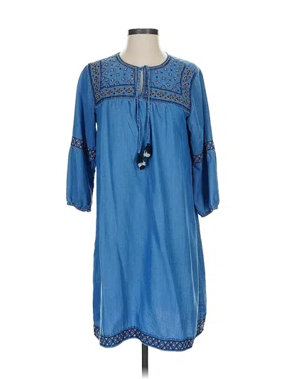 Pre-owned Jjill Casual Dress In Blue