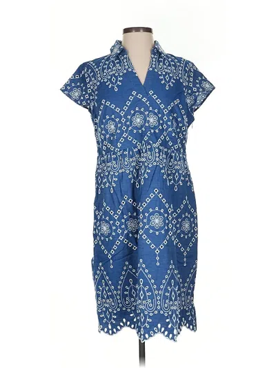 Pre-owned Jjill Casual Dress In Blue