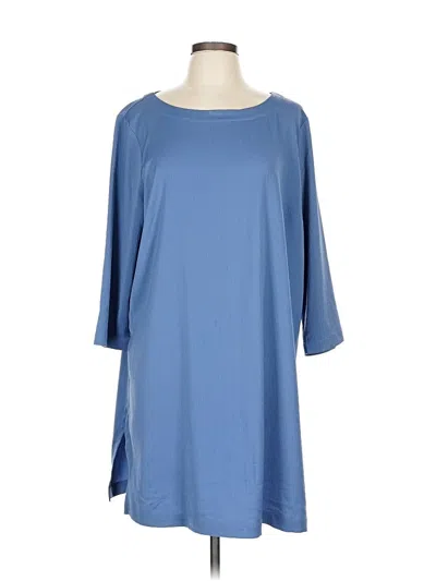 Pre-owned Jjill Casual Dress In Blue