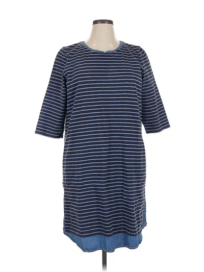 Pre-owned Jjill Casual Dress In Blue