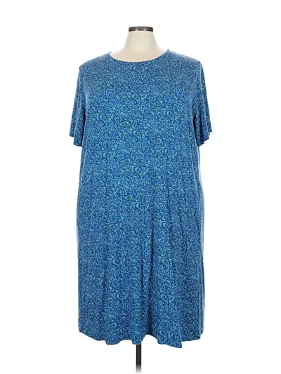 Pre-owned Jjill Casual Dress In Blue