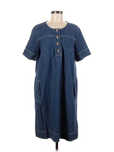Pre-owned Jjill Casual Dress In Blue