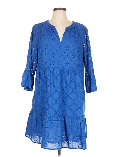 Pre-owned Jjill Casual Dress In Blue