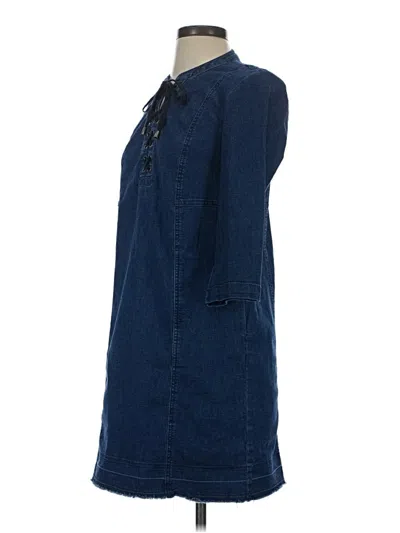 Pre-owned Jjill Casual Dress In Blue