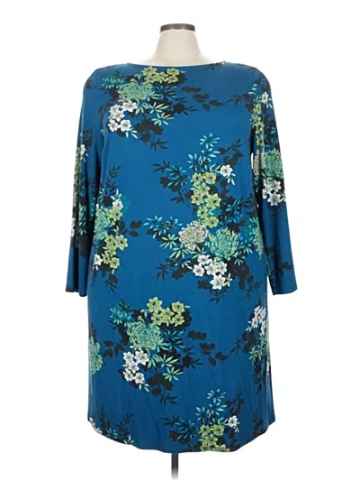 Pre-owned Jjill Casual Dress In Blue