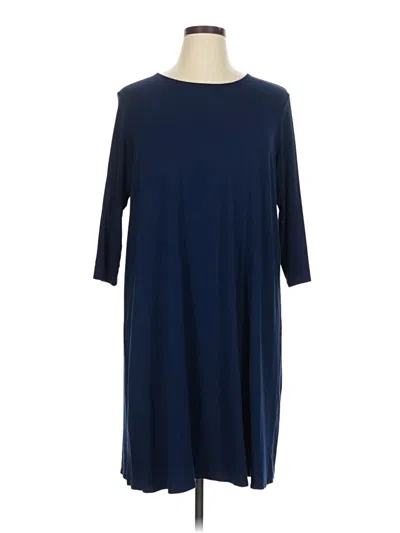 Pre-owned Jjill Casual Dress In Blue
