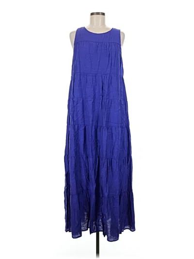 Pre-owned Jjill Casual Dress In Blue