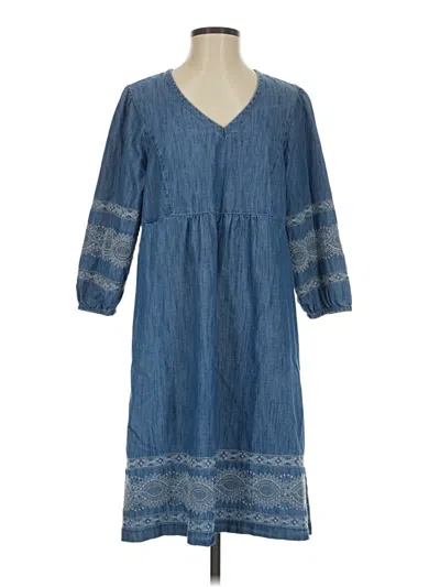 Pre-owned Jjill Casual Dress In Blue