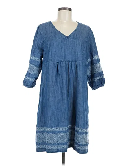 Pre-owned Jjill Casual Dress In Blue