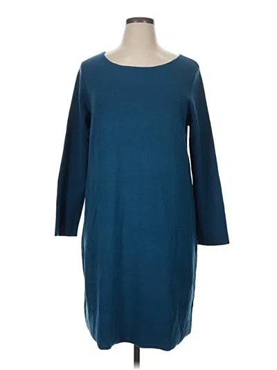 Pre-owned Jjill Casual Dress In Blue