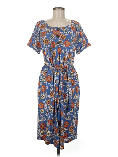 Pre-owned Jjill Casual Dress In Blue