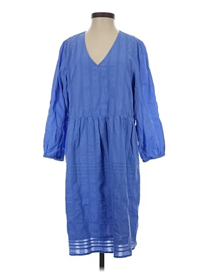 Pre-owned Jjill Casual Dress In Blue