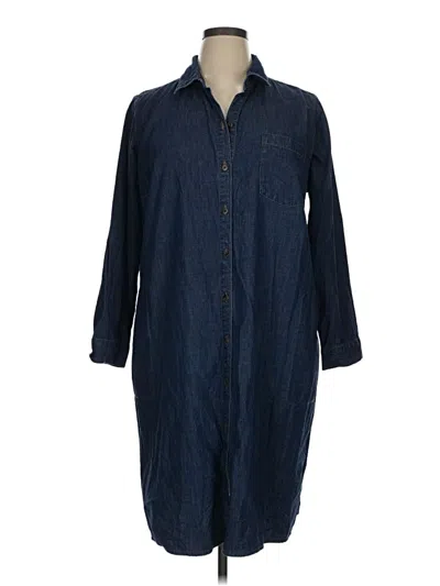 Pre-owned Jjill Casual Dress In Blue