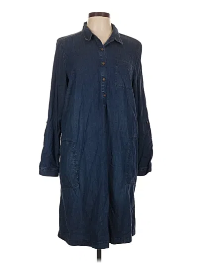 Pre-owned Jjill Casual Dress In Blue