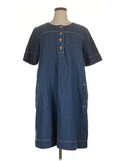 Pre-owned Jjill Casual Dress In Blue