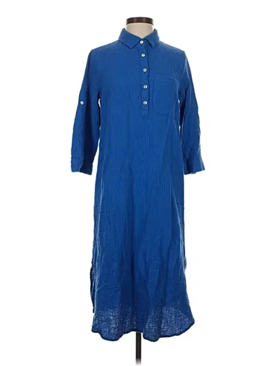Pre-owned Jjill Casual Dress In Blue