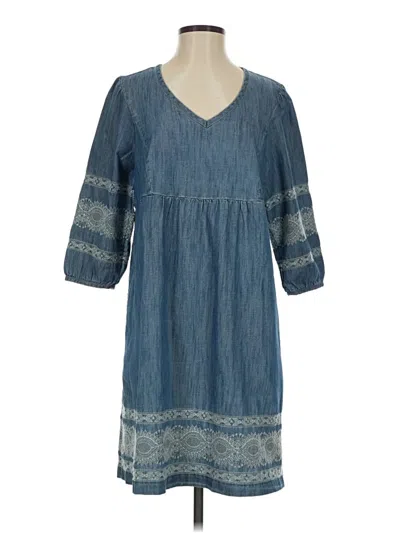 Pre-owned Jjill Casual Dress In Blue