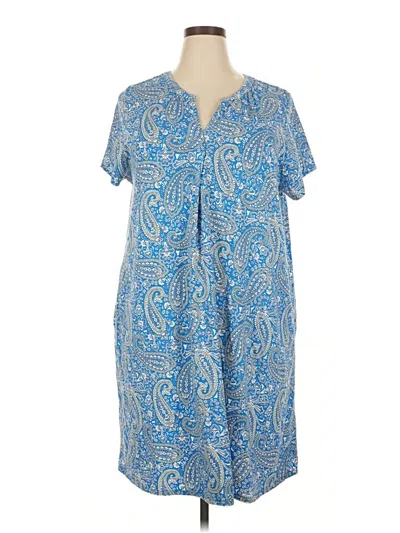 Pre-owned Jjill Casual Dress In Blue