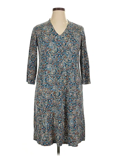 Pre-owned Jjill Casual Dress In Blue