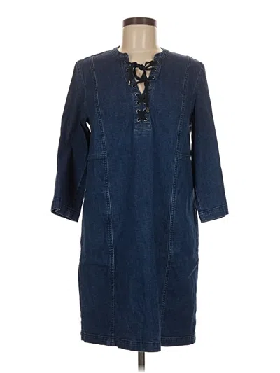 Pre-owned Jjill Casual Dress In Blue