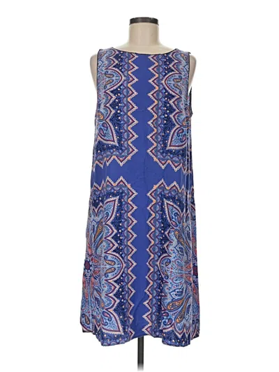 Pre-owned Jjill Casual Dress In Blue