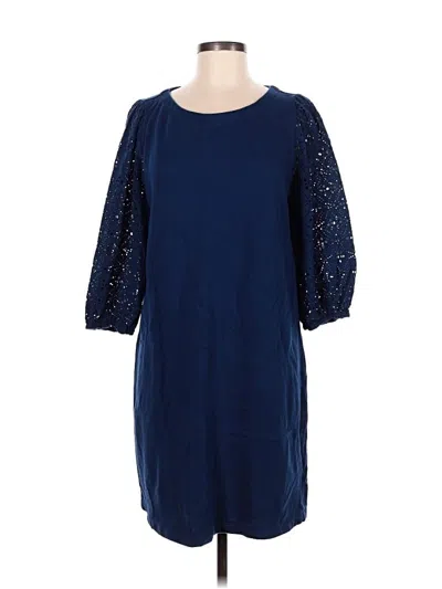 Pre-owned Jjill Casual Dress In Blue