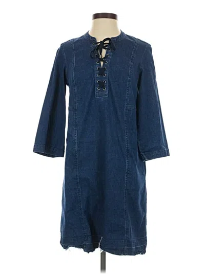 Pre-owned Jjill Casual Dress In Blue