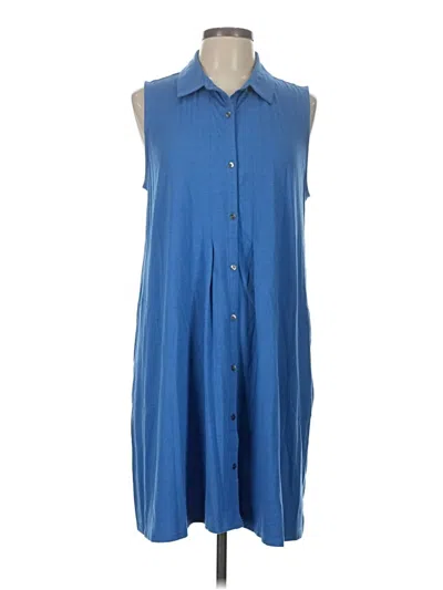 Pre-owned Jjill Casual Dress In Blue