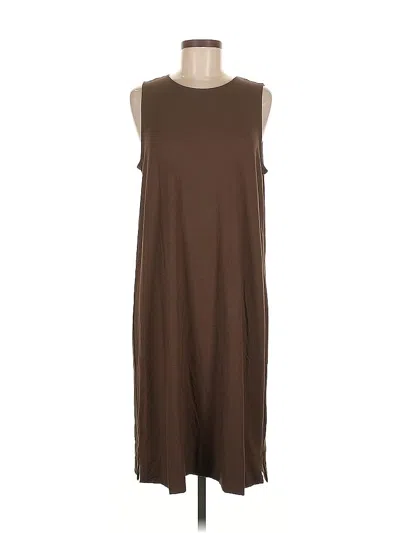 Pre-owned Jjill Casual Dress In Brown
