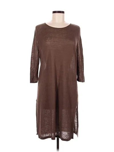 Pre-owned Jjill Casual Dress In Brown