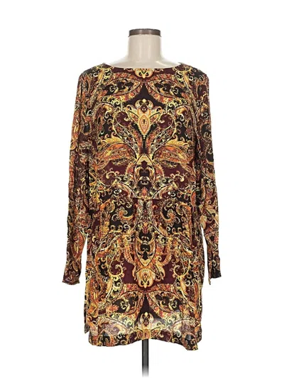 Pre-owned Jjill Casual Dress In Brown