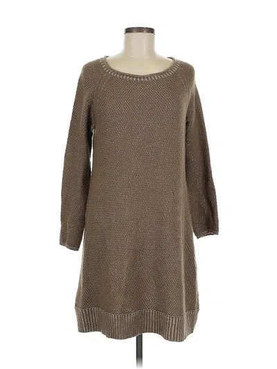 Pre-owned Jjill Casual Dress In Brown