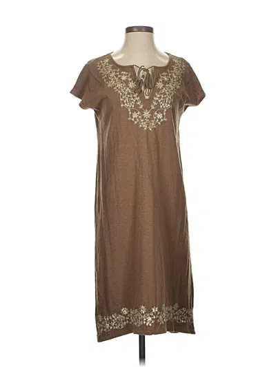 Pre-owned Jjill Casual Dress In Brown