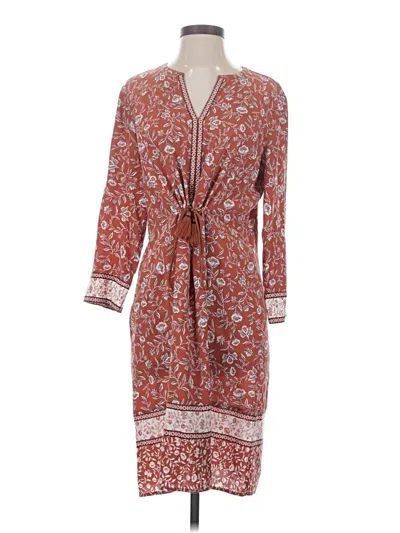 Pre-owned Jjill Casual Dress In Brown