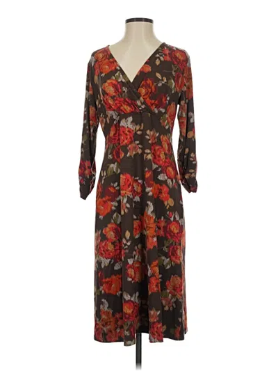 Pre-owned Jjill Casual Dress In Brown