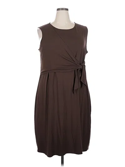 Pre-owned Jjill Casual Dress In Brown