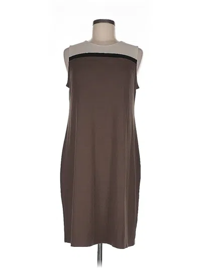 Pre-owned Jjill Casual Dress In Brown