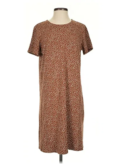 Pre-owned Jjill Casual Dress In Brown