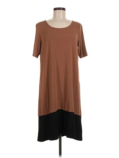 Pre-owned Jjill Casual Dress In Brown