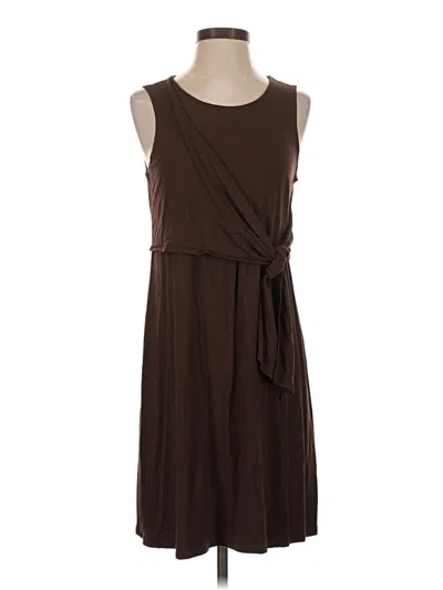 Pre-owned Jjill Casual Dress In Brown