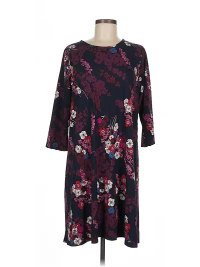 Pre-owned Jjill Casual Dress In Burgundy