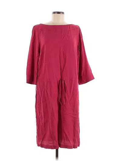 Pre-owned Jjill Casual Dress In Burgundy