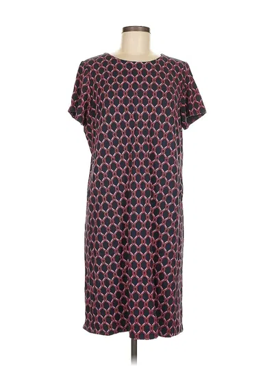 Pre-owned Jjill Casual Dress In Burgundy
